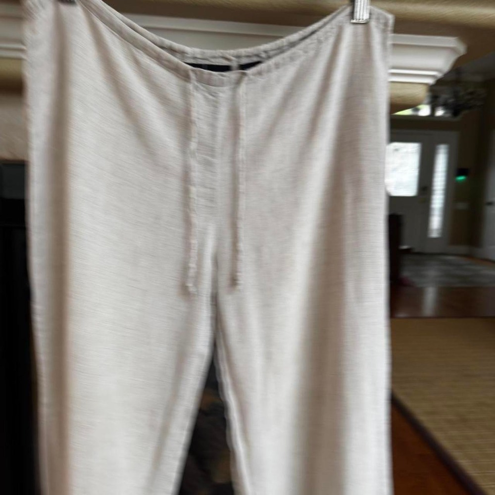 Vintage Moda International Y2K Linen Low-Rise Pull-On Pants Wide leg - Picture 2 of 5